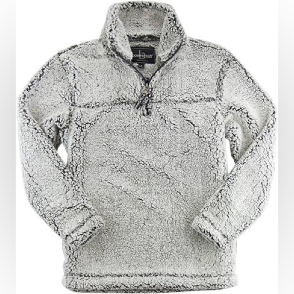 Sherpa 1/4 zip pullover in Winter White